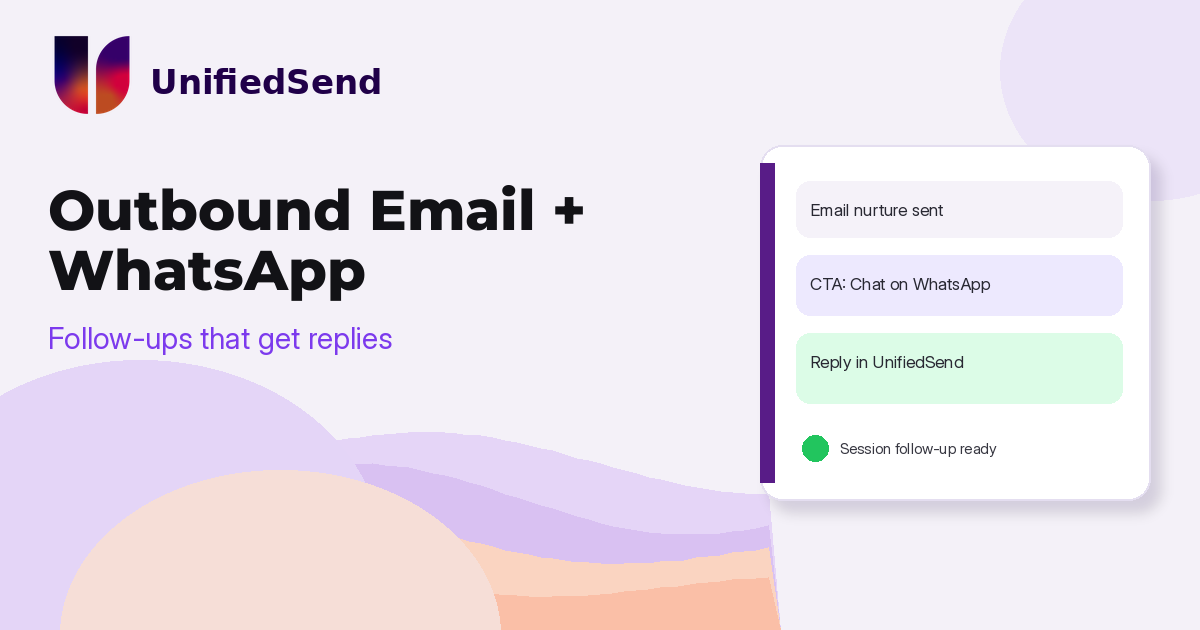 Outbound Email Still Matters. Pair It With WhatsApp on UnifiedSend