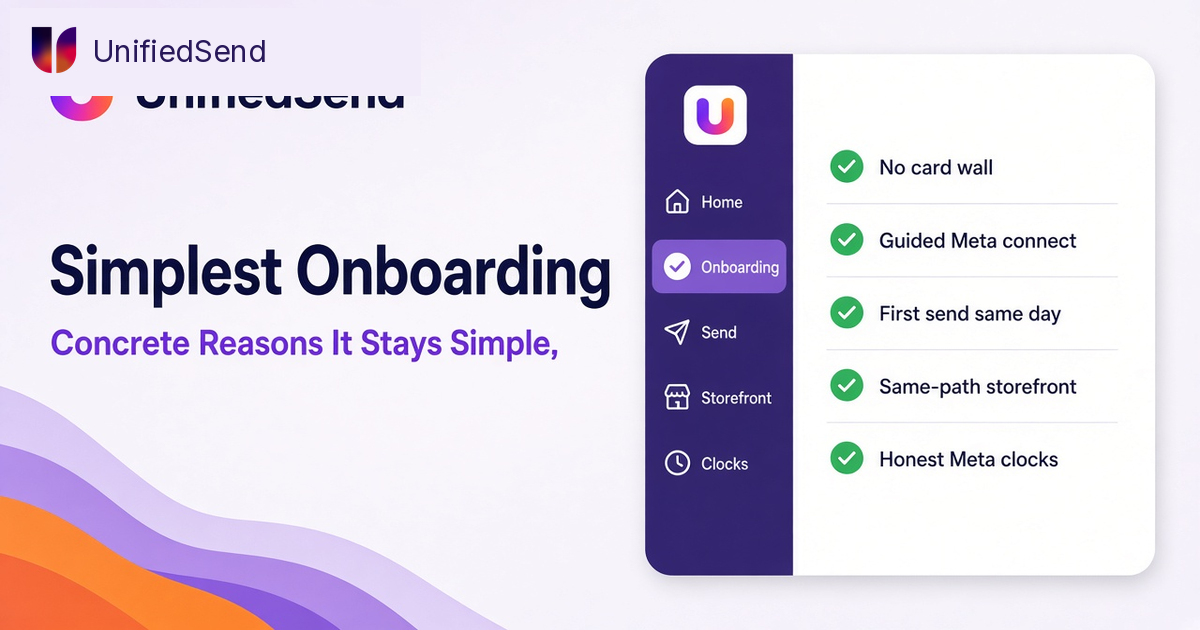 Concrete Reasons UnifiedSend Onboarding Stays Simple